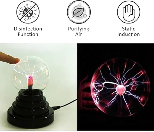 Touch-Sensitive Plasma Ball Lamp – Interactive USB Globe
