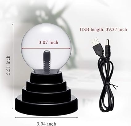 Touch-Sensitive Plasma Ball Lamp – Interactive USB Globe