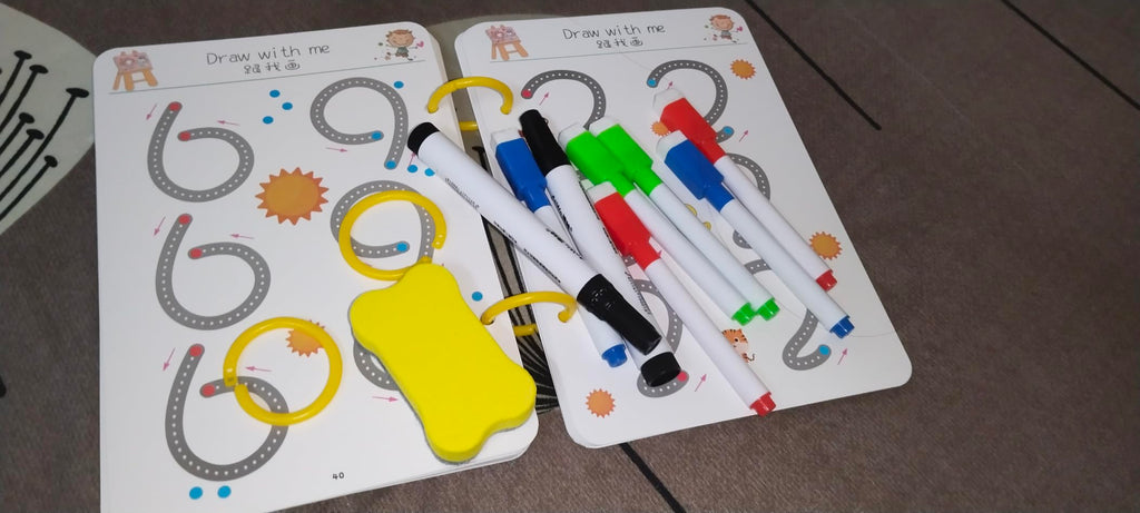 Reusable Magic Practice Copybook Kit | Wipe-Clean Writing Workbook Set for Kids (Ages 3–8) with Magic Pen, Refills & Soft Grip